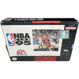 NBA Live 95 (Super Nintendo Entertainment System, 1994) Complete In Box